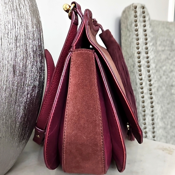 Vince Camuto Burgundy Shoulder Bag - Picture 6 of 10